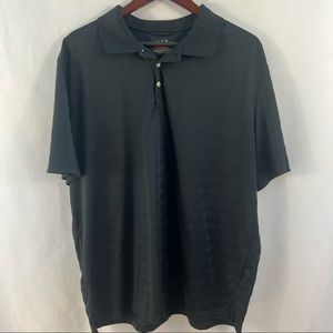 Chaps 78 Shirt Men's XXL Golf Polo Stay-Dry Black Striped Breathable